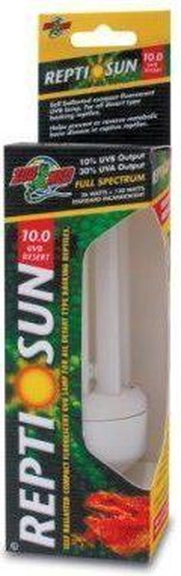 Zoo Med ReptiSun 10.0 Compact Fluorescent 26W β UVB Lamp voor Woestijnreptielen - Afbeelding 2