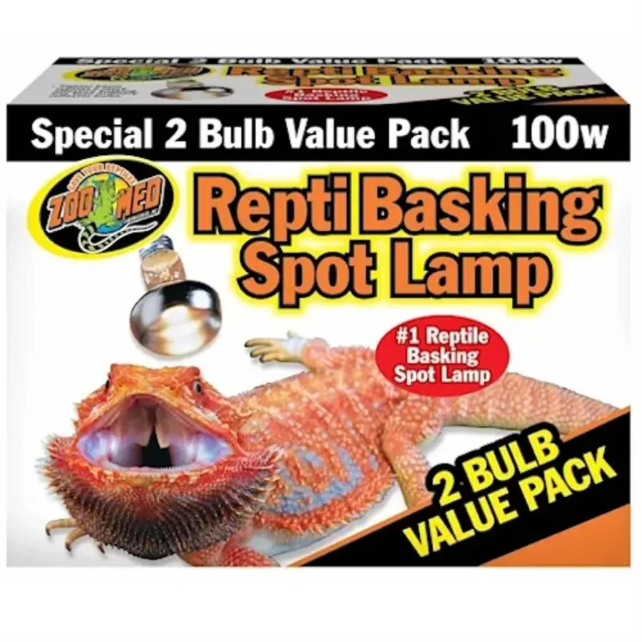 Zoo Med Repti Basking Spot Lamp 100W Duo Pack – Warmtelamp voor Reptielen Terrarium