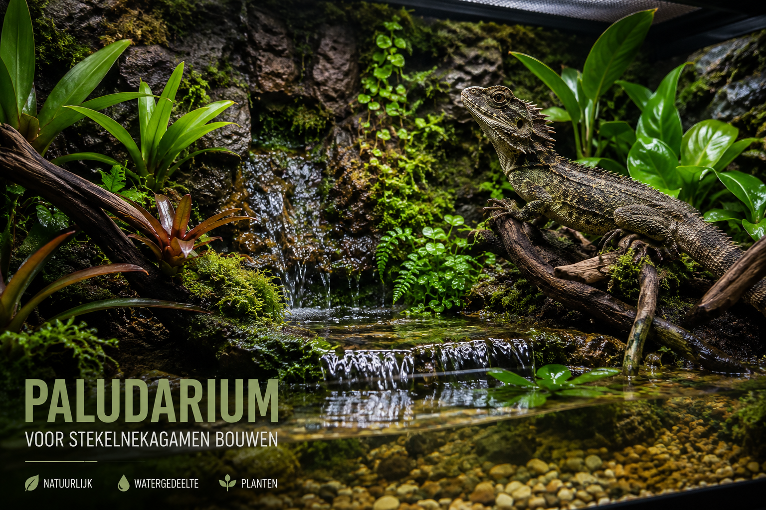 Paludarium voor stekelnekagamen