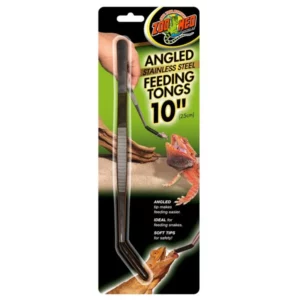 Zoo Med Angled Stainless Steel Feeding Tong 25cm – Gebogen Voedertang